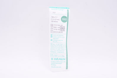 Braun 4252560-02 Introcan Safety FEP IV Cath. 18G x 1 1/4inch 105ml/min